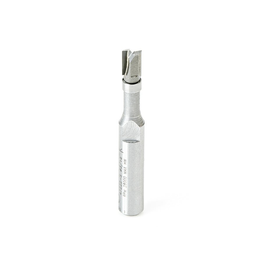 Amana Tool. Flush Trim Plunge Router Bit | 3⁄16 Dia x 1⁄4 x 1⁄4" Shank with Upper BB | 47222-S 