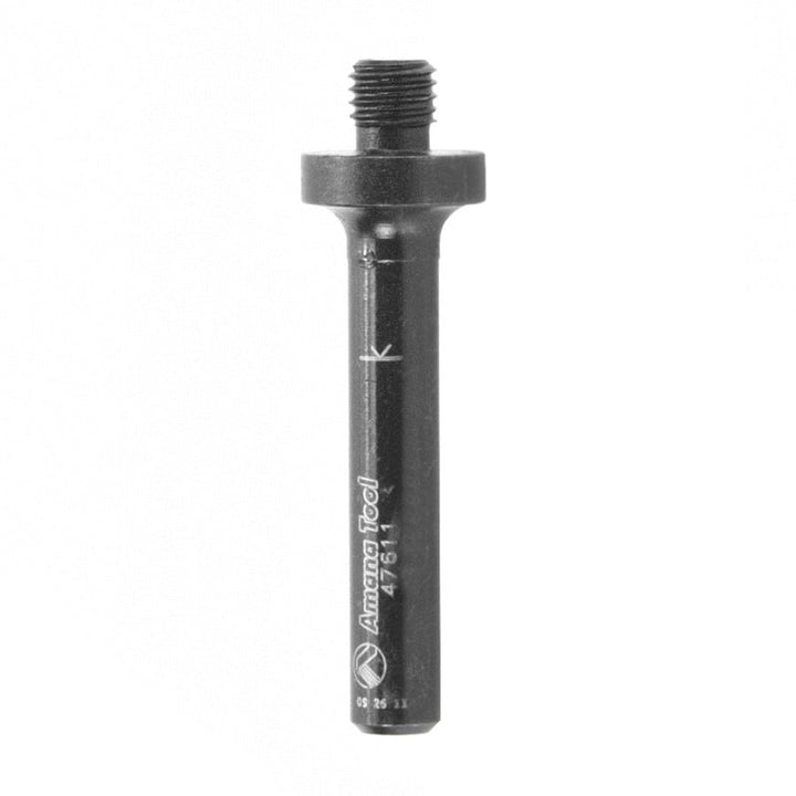 Amana Tool. Threaded Arbor for Screw Type Mortising Cutters | 1⁄4-28 NF Dia x 1⁄4 Height x 1⁄4"Shank | 47611