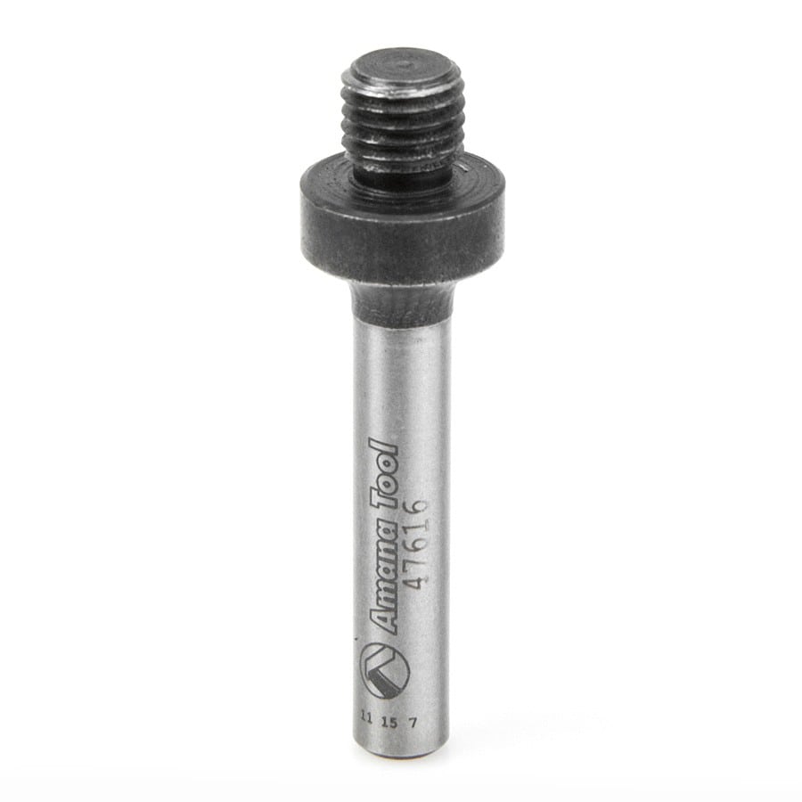 Amana Tool. Threaded Arbor for Screw Type Mortising Cutters | 5⁄16-24 NF Dia x 1⁄4 Height x 1⁄4" Shank | 47616 