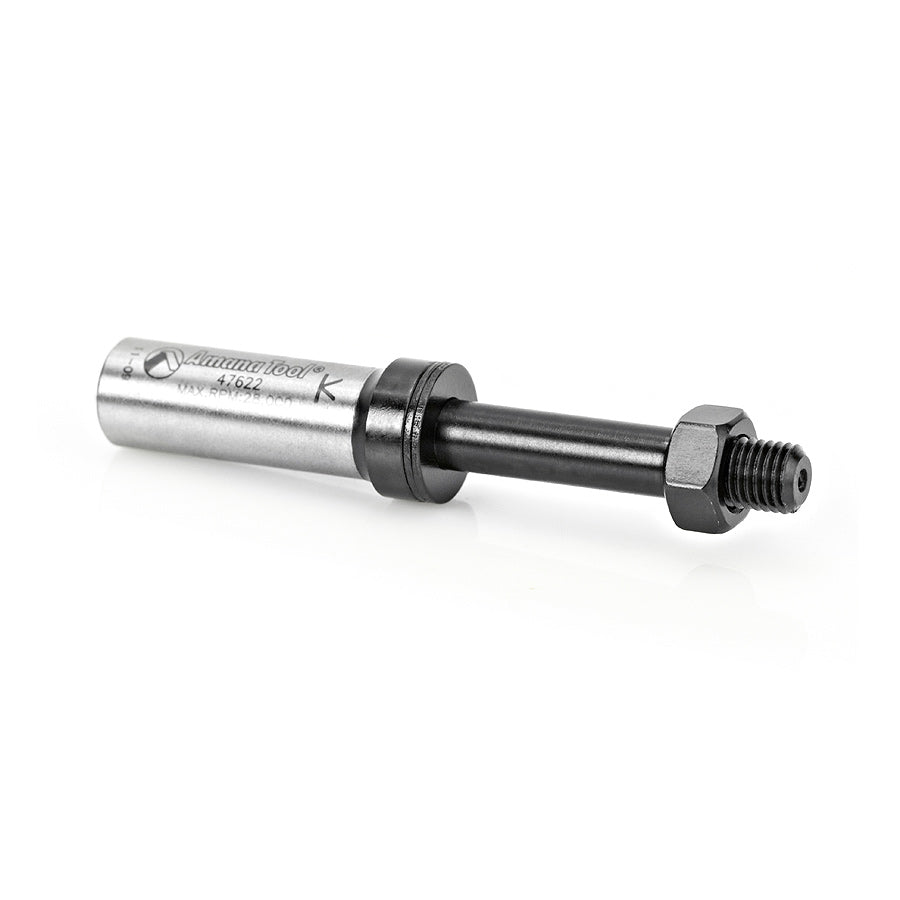 Amana Tool. Arbors with Hex Nut & Washers | 5⁄16-24 NF Dia x 1 3⁄4 Height x 1⁄2" Shank | 47622