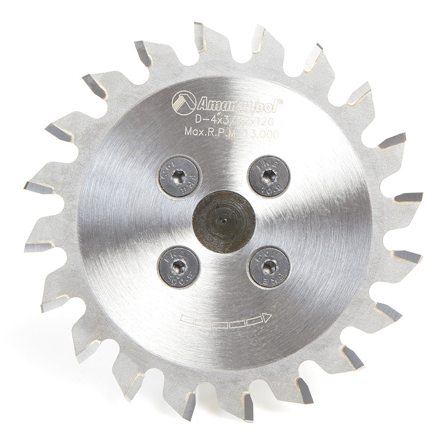 Amana Tool. Plastic Trim Saw Blade & Arbor System CNC Router Bit | 4" Dia x 20T TCG, 0° x 1⁄2 Shank | 48200 