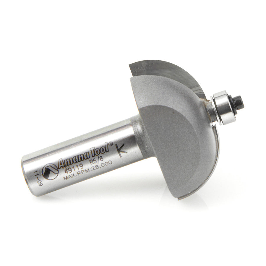 Large Cove Router Bit Cove Router Bit | 5⁄8 Radius x 1 5⁄8 Dia x 11⁄16 x 1⁄2
