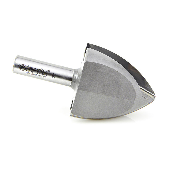 Amana Tool. Large Radius Ovolo Router Bit | 2 3⁄4 Radius x 2 1⁄16 Dia X 2 3⁄16 x 1⁄2 Shank | 49126 