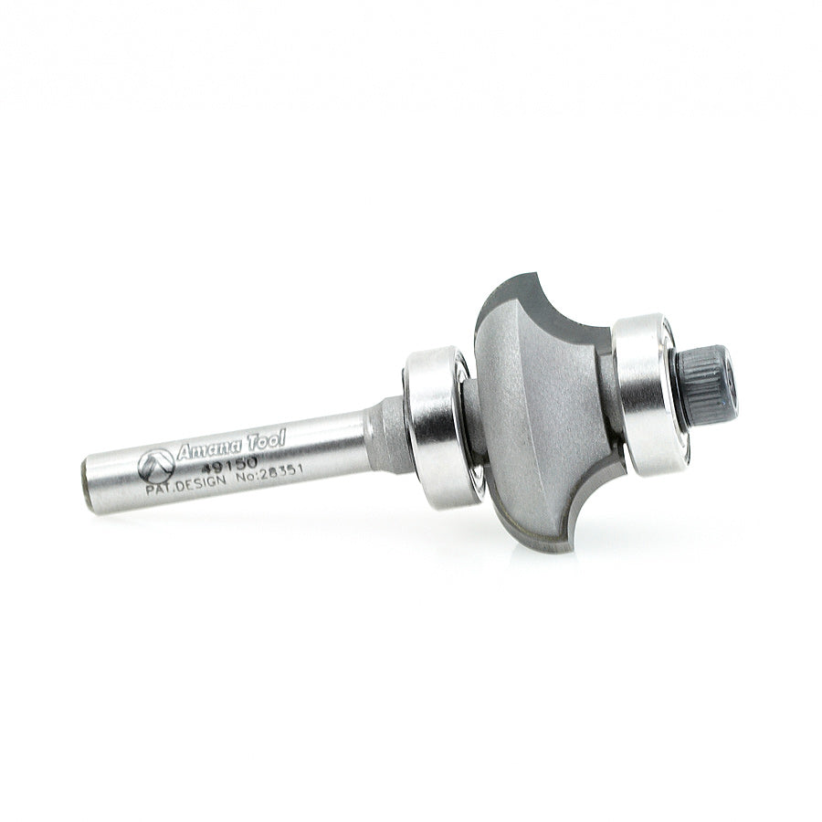 Amana Tool. Matching Corner Round⁄Cove Router Bit | 1⁄4 Radius x 1 1⁄8 Dia x 17⁄32 x 1⁄4 Shank | 49150 