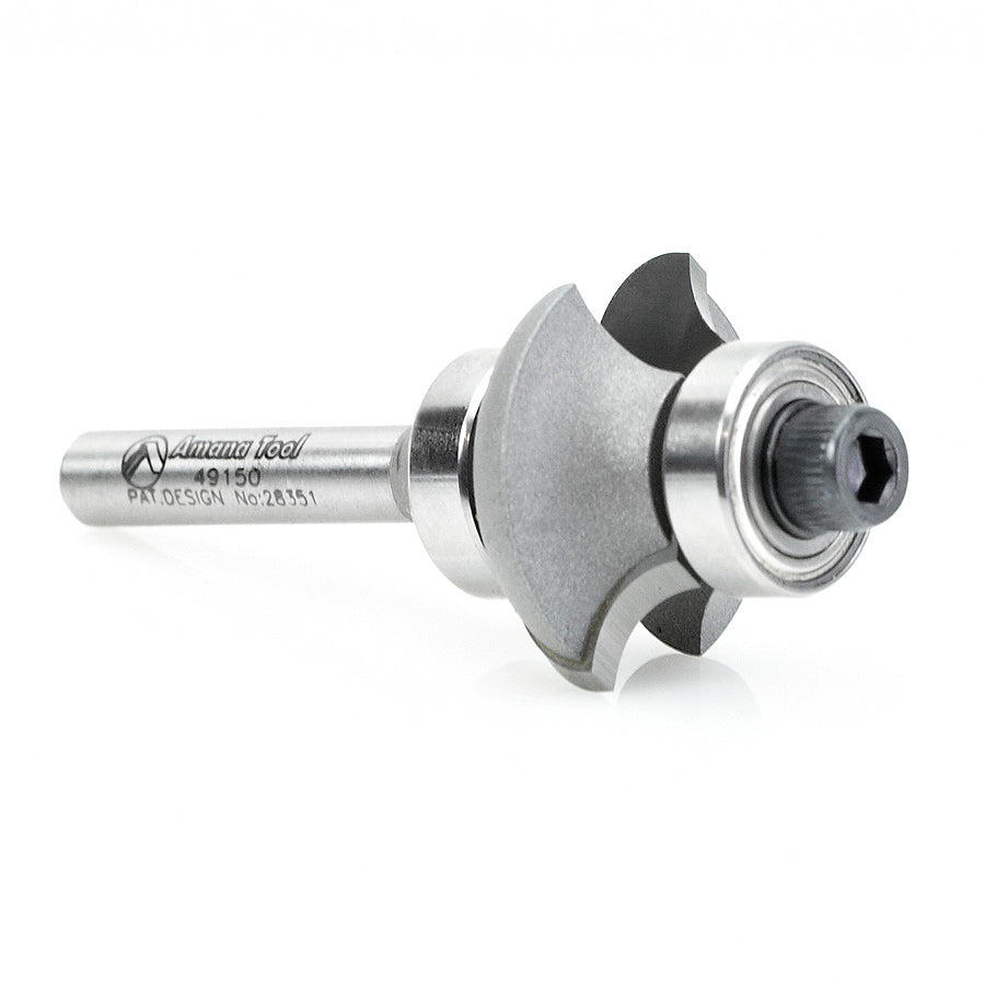 Amana Tool. Matching Corner Round⁄Cove Router Bit | 1⁄4 Radius x 1 1⁄8 Dia x 17⁄32 x 1⁄4 Shank | 49150 