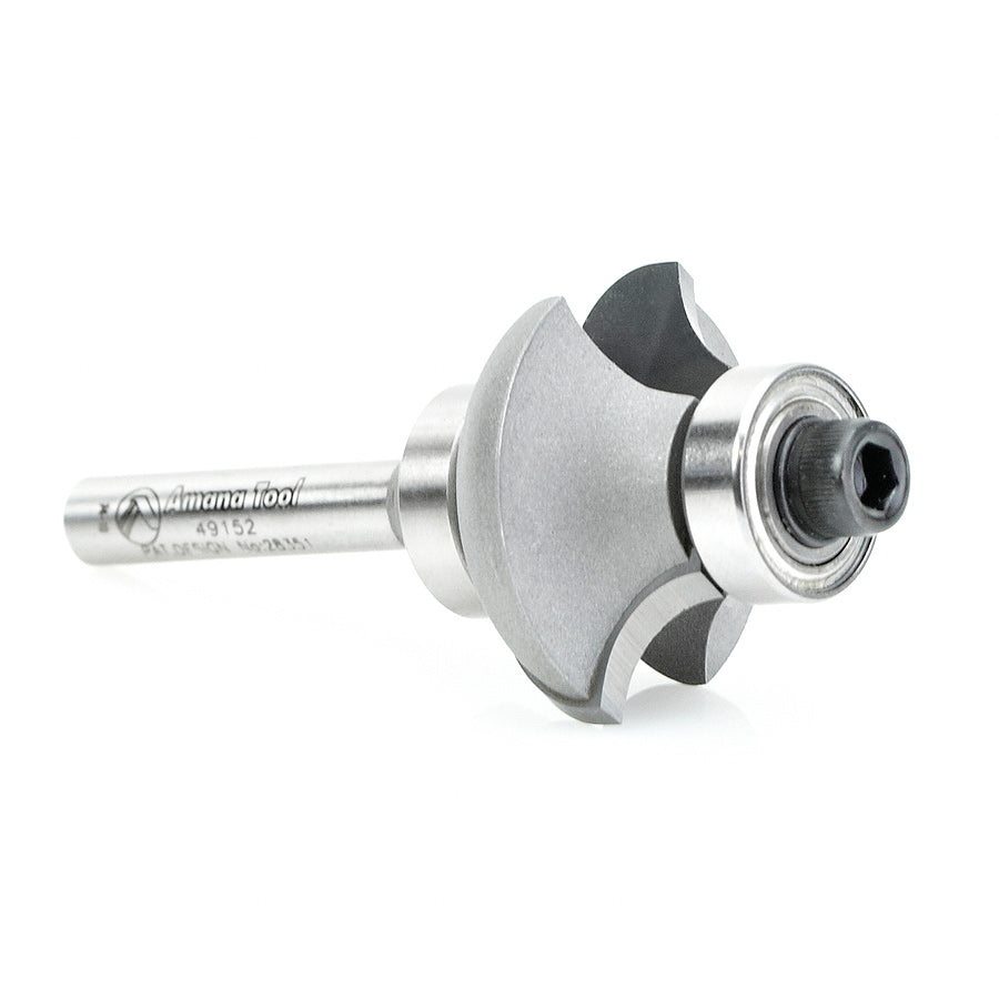 Amana Tool. Matching Corner Round⁄Cove Router Bit | 5⁄16 Radius x 1 1⁄4 Dia x 21⁄32 x 1⁄4 Shank | 49152 