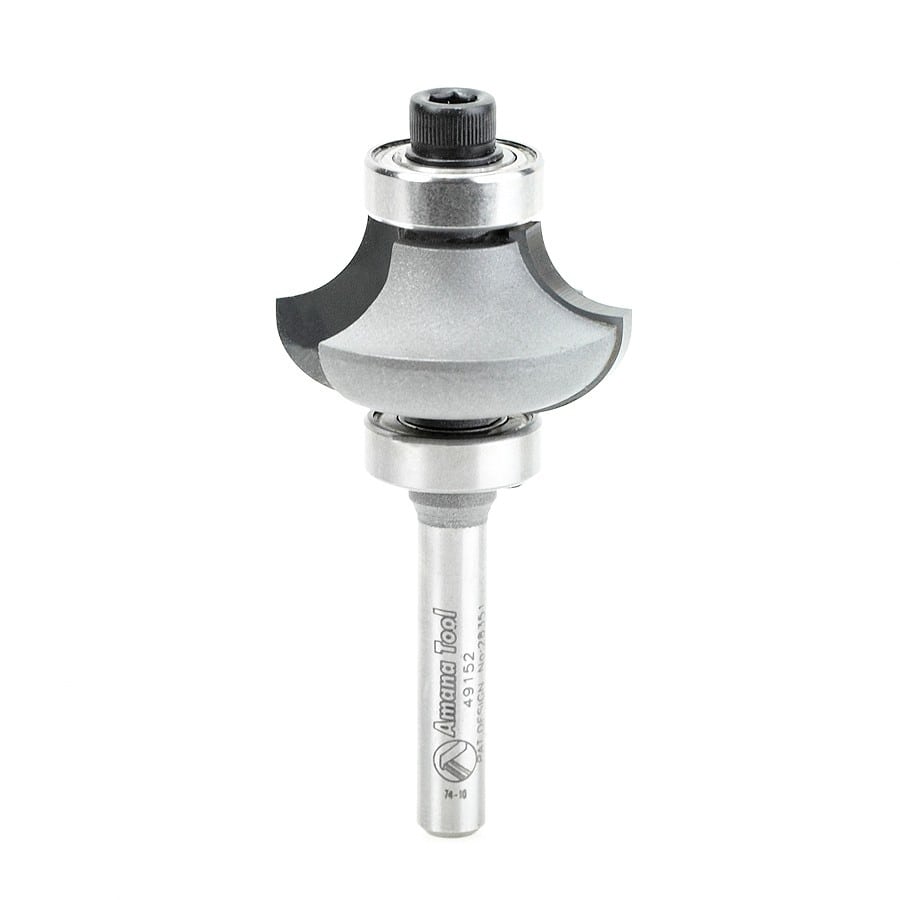 Amana Tool. Matching Corner Round⁄Cove Router Bit | 5⁄16 Radius x 1 1⁄4 Dia x 21⁄32 x 1⁄4 Shank | 49152 