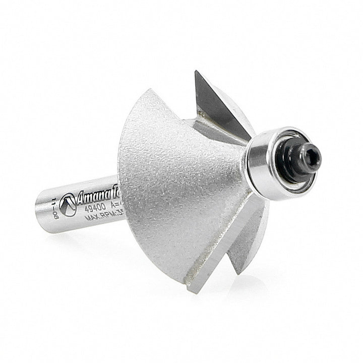 Amana Tool. Chamfer Router Bit | 45 Degree x 1 1⁄4 Dia x 1⁄2 x 1⁄4"Shank | 49400 