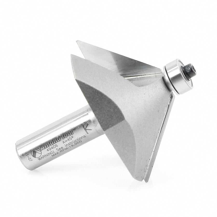 Chamfer Router Bit | 45 Degree x 2 1⁄2 Dia x 1 x 1⁄2