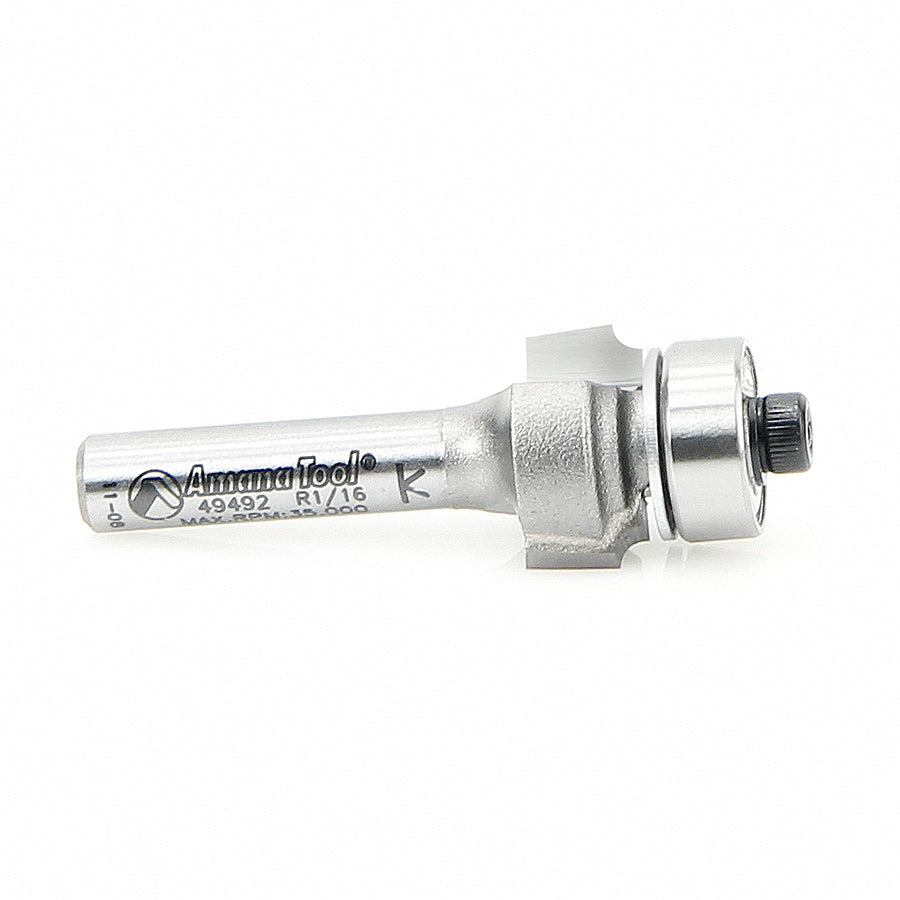 Amana Tool. Corner Rounding Router Bit | 1⁄16 Radius x 5⁄8 Dia x 5⁄16 x 1⁄4"Shank | 49492