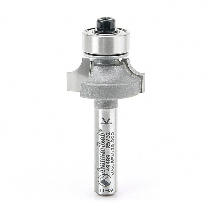 Amana Tool. Corner Rounding Router Bit | 5⁄32 Radius x 3⁄4 Dia x 3⁄8 x 1⁄4"Shank | 49499 