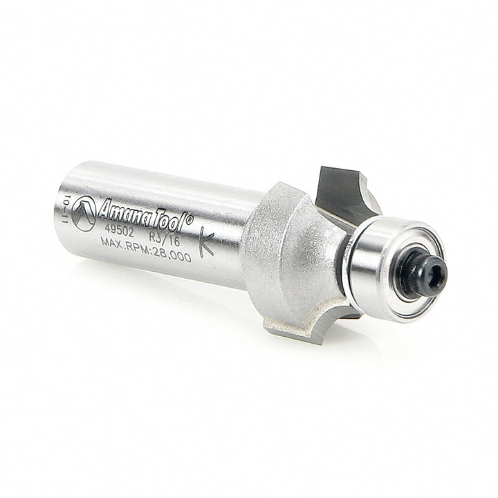 Amana Tool. Corner Rounding Router Bit | 3⁄16 Radius x 7⁄8 Dia x 1⁄2 x 1⁄2"Shank | 49502 