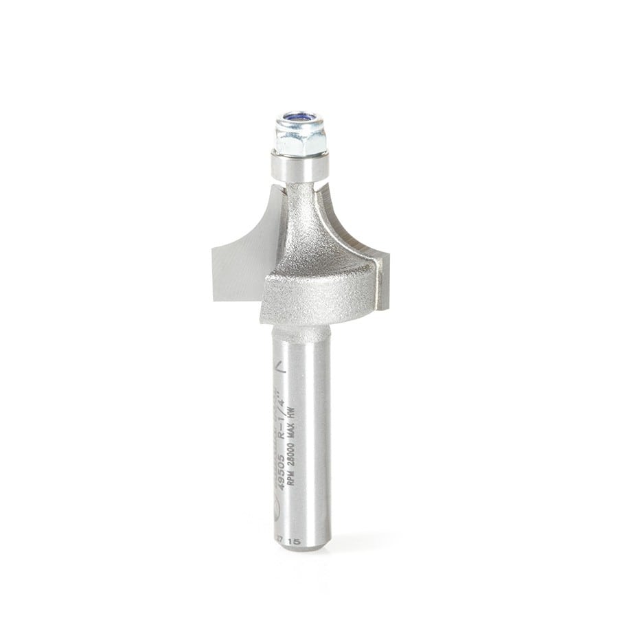 Amana Tool. Corner Rounding Router Bit | 1⁄4 Radius x 3⁄4 Dia x 1⁄2 x 1⁄4"Shank | 49505 