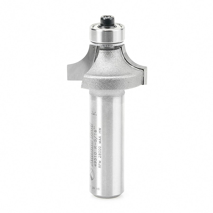 Amana Tool. Corner Rounding Router Bit | 5⁄16 Radius x 1 1⁄8 Dia x 1⁄2 x 1⁄2"Shank | 49510 