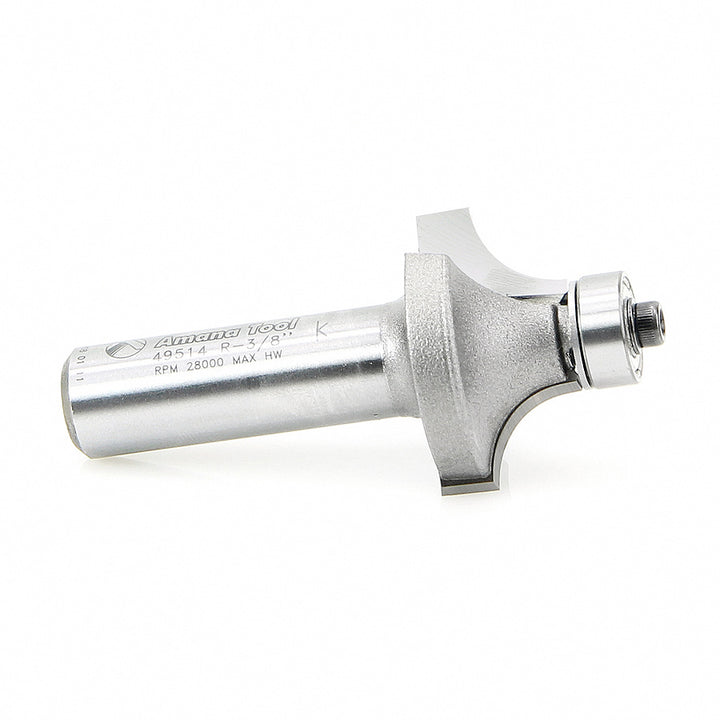 Amana Tool. Corner Rounding Router Bit | 3⁄8 Radius x 1 1⁄4 Dia x 5⁄8 x 1⁄2"Shank | 49514 