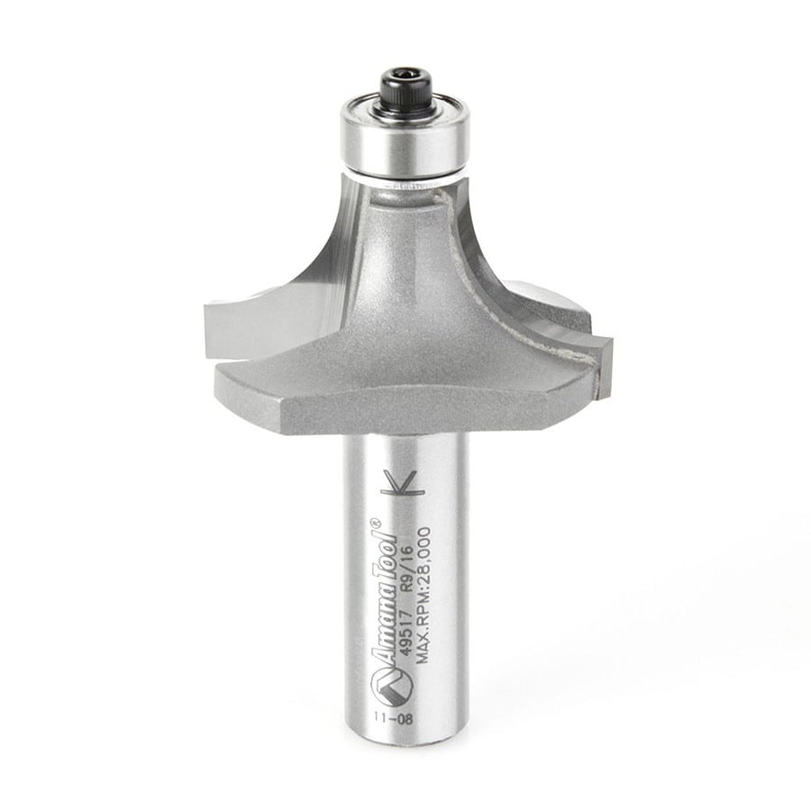 Corner Rounding Router Bit | 9⁄16 Radius x 1 5⁄8 Dia x 3⁄4 x 1⁄2