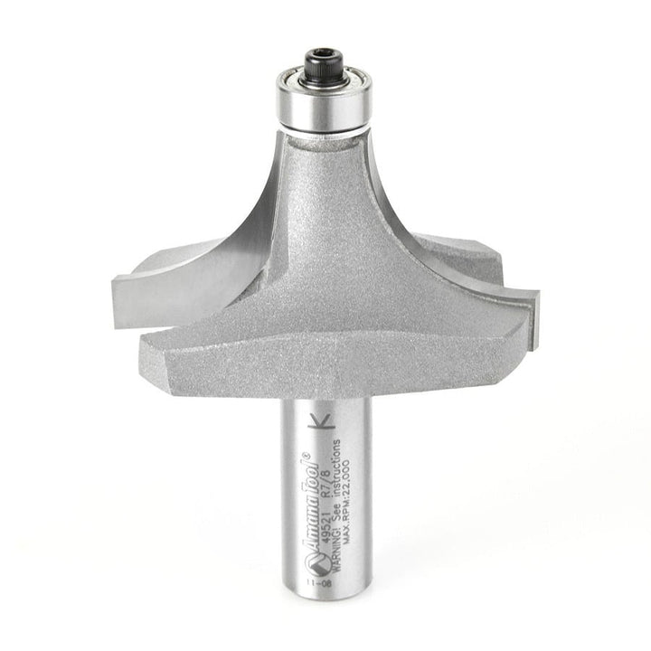 Amana Tool. Corner Rounding Router Bit | 7⁄8 Radius x 2 1⁄4 Dia x 1 1⁄4 x 1⁄2"Shank | 49521 