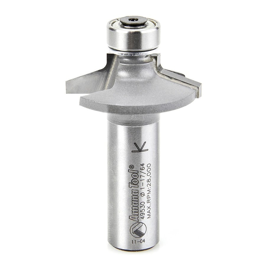 Amana Tool. Door Edge - Front Face Edge Router Bit | 5⁄64 Radius x 1 1⁄4 Dia x 3⁄8 x 1⁄2" Shank | 49530 