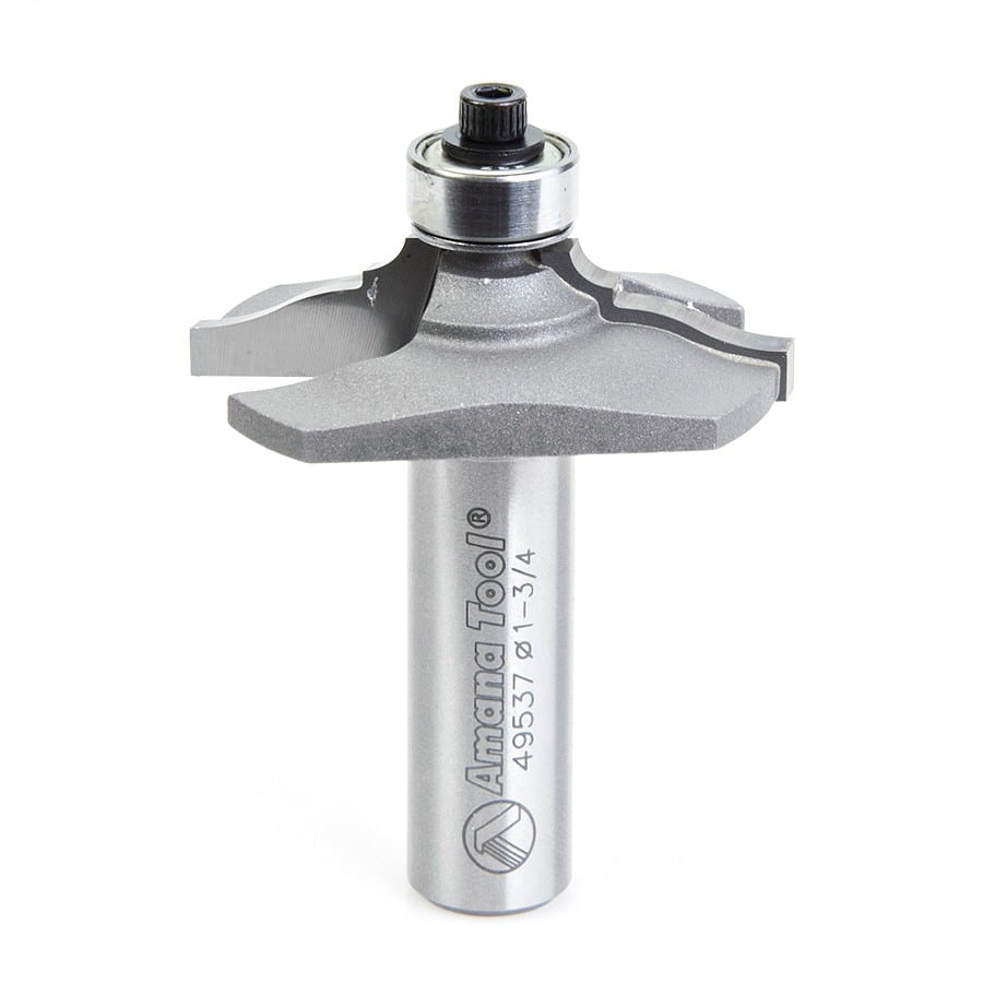 Amana Tool. Door Edge - Front Face Edge Router Bit | 1⁄8 x 31⁄64 Radius x 1 3⁄4 Dia x 7⁄16 x 1⁄2" Shank | 49537 