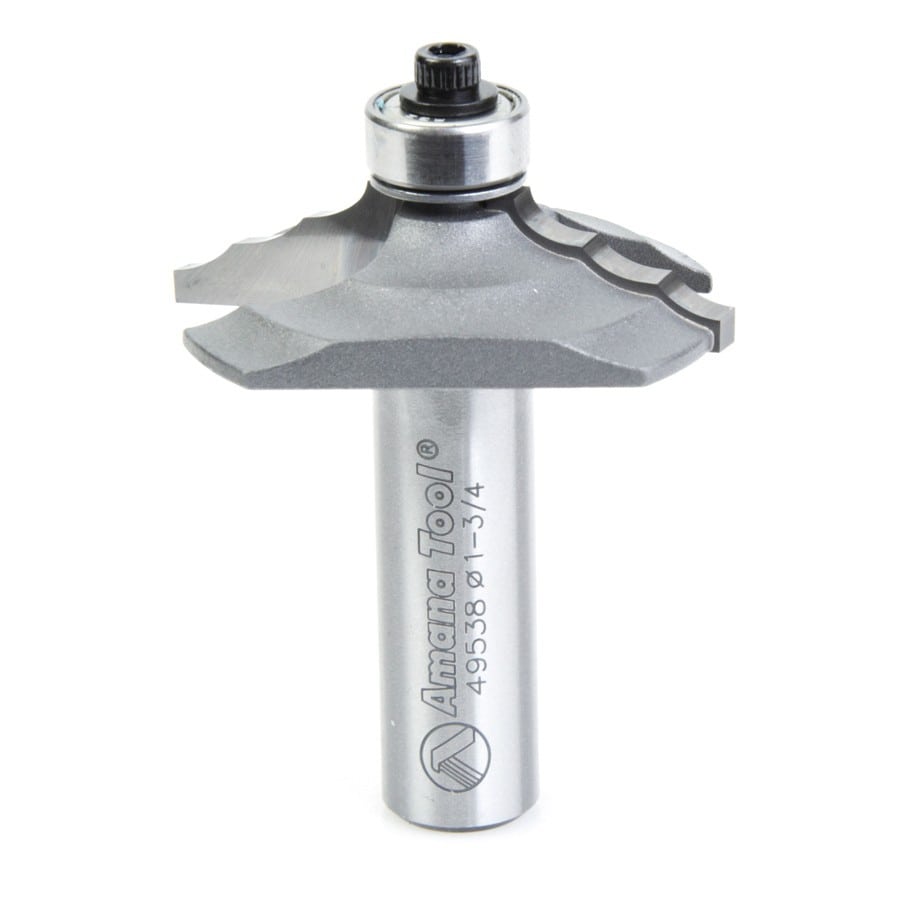 Amana Tool. Door Edge - Front Face Edge Router Bit | 17⁄64 x 1⁄4 Radius x 1 3⁄4 Dia x 7⁄16 x 1⁄2" Shank | 49538 