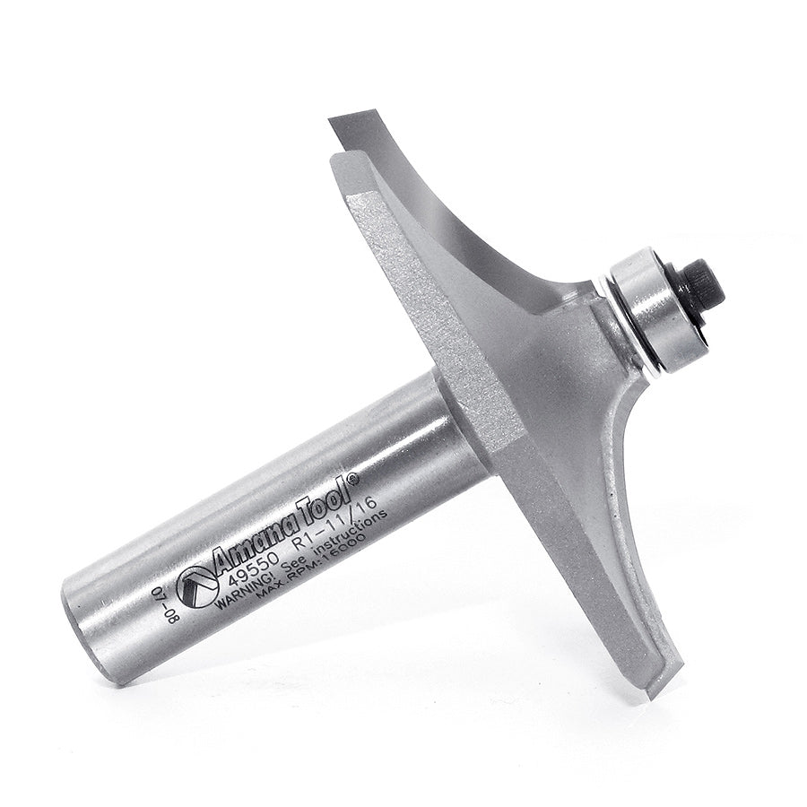 Amana Tool. Standard Hand Table Edge Router Bit | 1 3⁄4 Radius x 2 3⁄4 Dia x 5⁄8 x 1⁄2" Shank | 49550 