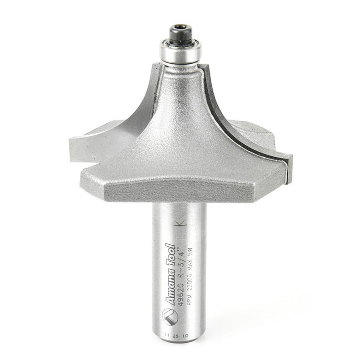 Amana Tool. Beading Router Bit | 1 Radius x 2 1⁄2 Dia x 1 1⁄4 x 1⁄2"Shank | 49622 