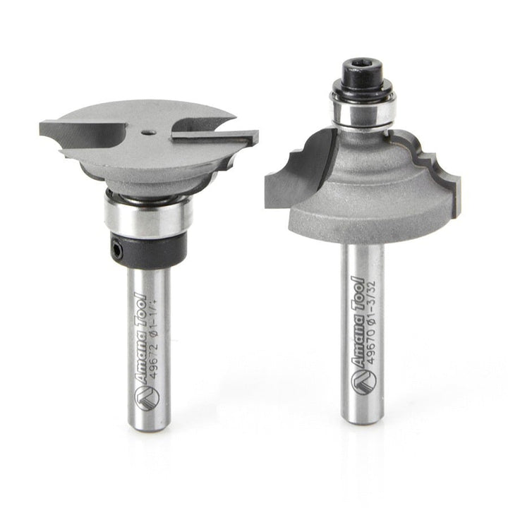 Amana Tool. Classical Stile & Rail Router Bit | 2 Piece 9⁄64 Radius Set | 49673 