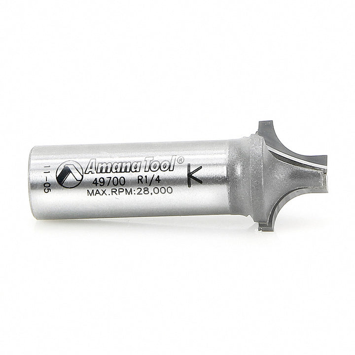 Amana Tool. Round Over Groove Router Bit | 1⁄4 Radius x 3⁄4 Dia x 1⁄2 x 1⁄2" Shank | 49700 