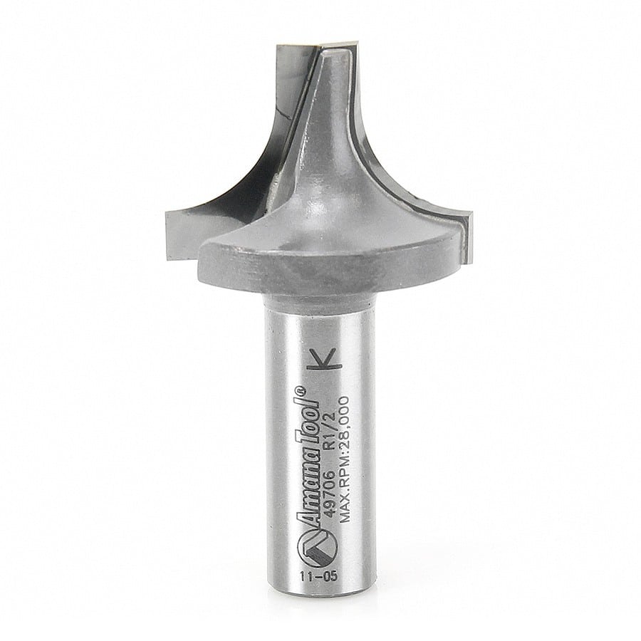 Amana Tool. Round Over Groove Router Bit | 1⁄2 Radius x 1 3⁄8 Dia x 1" x 1⁄2 Shank | 49706 