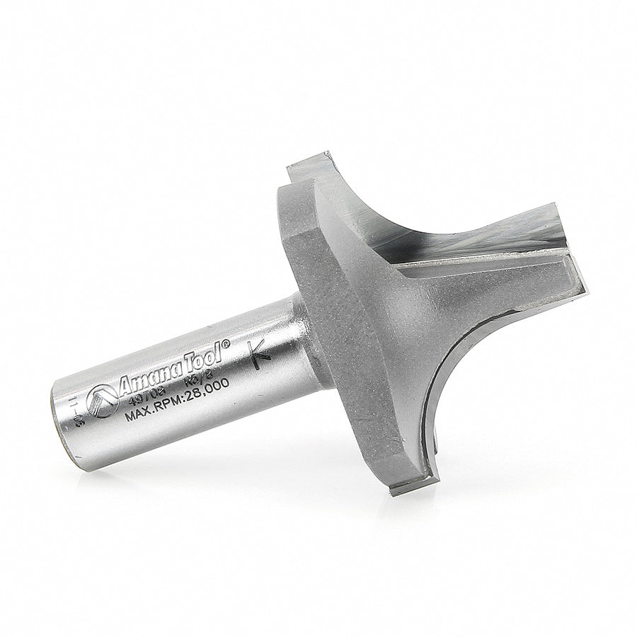 Amana Tool. Round Over Groove Router Bit | 5⁄8 Radius x 1 3⁄4 Dia x 1 1⁄4 x 1⁄2" Shank | 49708 