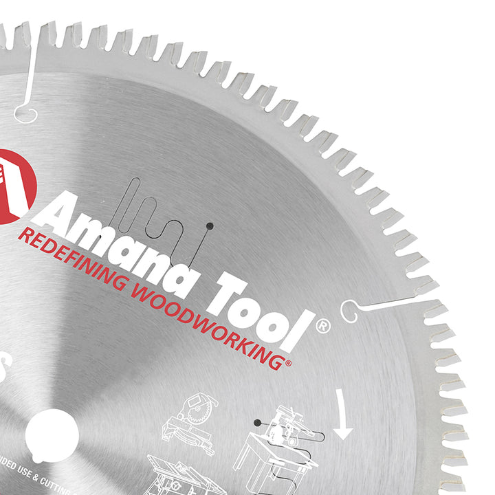 Amana Tool. Thin Aluminum Non-Ferrous Metal Cutting Blade - 10" Dia x 100T TCG - 6° - 5⁄8 Bore | 510101