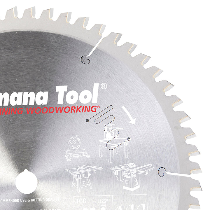 Amana Tool. Thick Aluminum Non-Ferrous Metal Cutting Blade - 10" Dia x 60T TCG - 6° - 5⁄8 Bore | 510601 