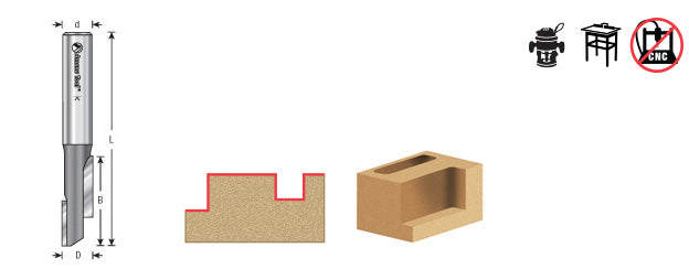 Amana Tool. Stagger Tooth Plunge Router Bit | 1⁄2 Dia x 2 1⁄2 x 1⁄2" Shank | 51311 