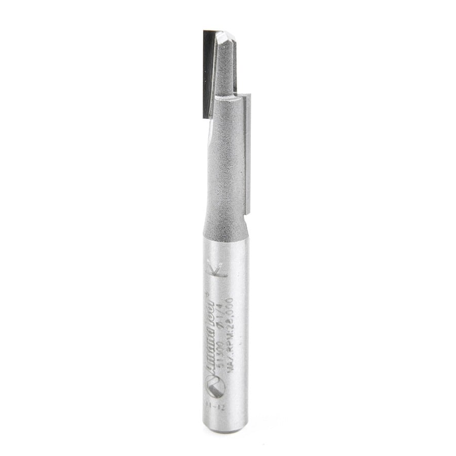 Amana Tool. Stagger Tooth Plunge Router Bit | 1⁄4 Dia x 1" x 1⁄4 Shank | 51300 