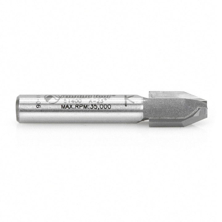 Amana Tool. Combination Bevel⁄Flush Trim Router Bit | 22.5°x 11⁄32 Dia x 1⁄2 x 1⁄4"Shank | 51400 