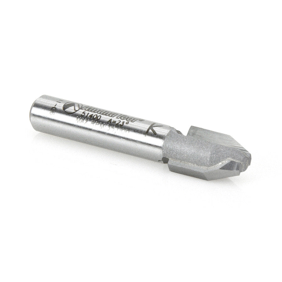 Amana Tool. Combination Bevel⁄Flush Trim Router Bit | 22.5°x 11⁄32 Dia x 1⁄2 x 1⁄4"Shank | 51400 