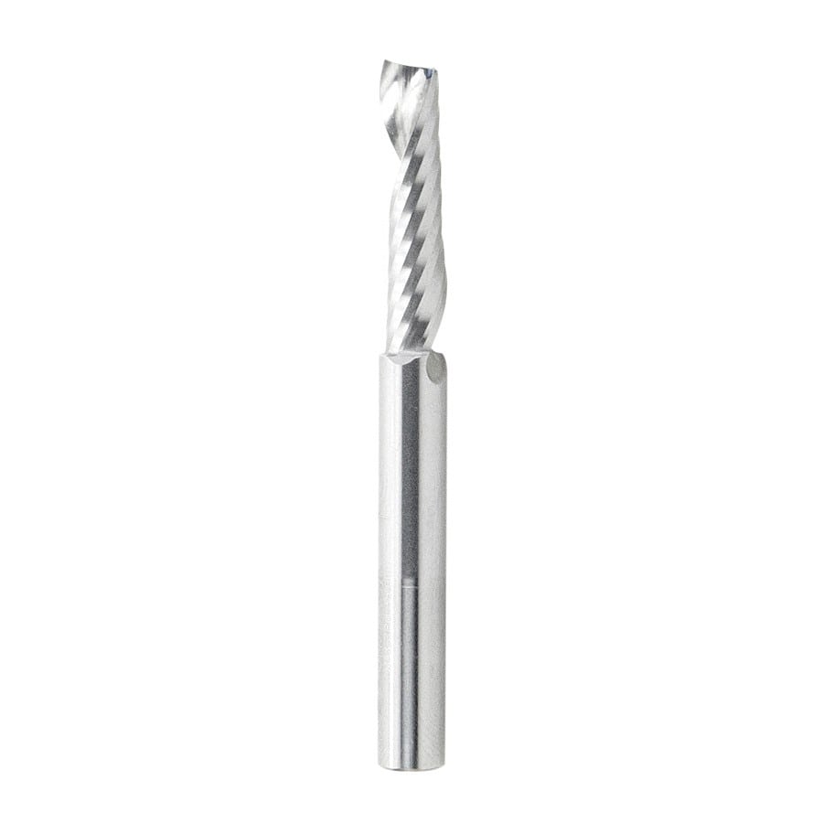 Amana Tool. Plastic Cutting Spiral 'O' Flute Router Bit | 1⁄4 Dia x 1" x 1⁄4 Shank Up-Cut | 51405 