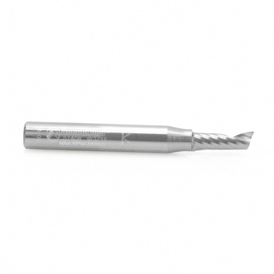 Amana Tool. Aluminum Spiral 'O' Flute Up-Cut CNC Router Bit | 3⁄16 Dia x 1⁄2 x 1⁄4" Shank | 51408 