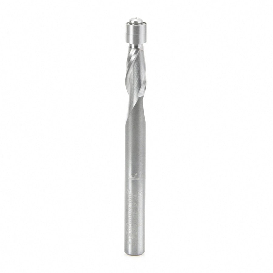 Amana Tool. Up-Cut Aluminum Spiral Trim Router Bit | 1⁄4 Dia x 1⁄2 x 1⁄4" Shank | 51422 