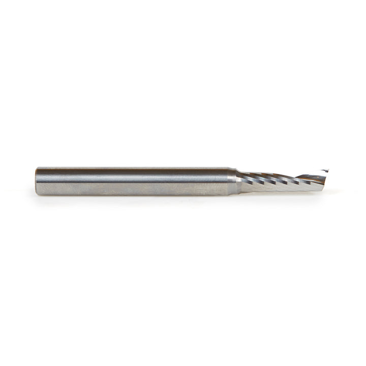 Amana Tool. Plastic Cutting Spiral 'O' Flute Router Bit | 7⁄32 Dia x 3⁄4 x 1⁄4 Shank x 2 1⁄2" Long Up-Cut | 51424 