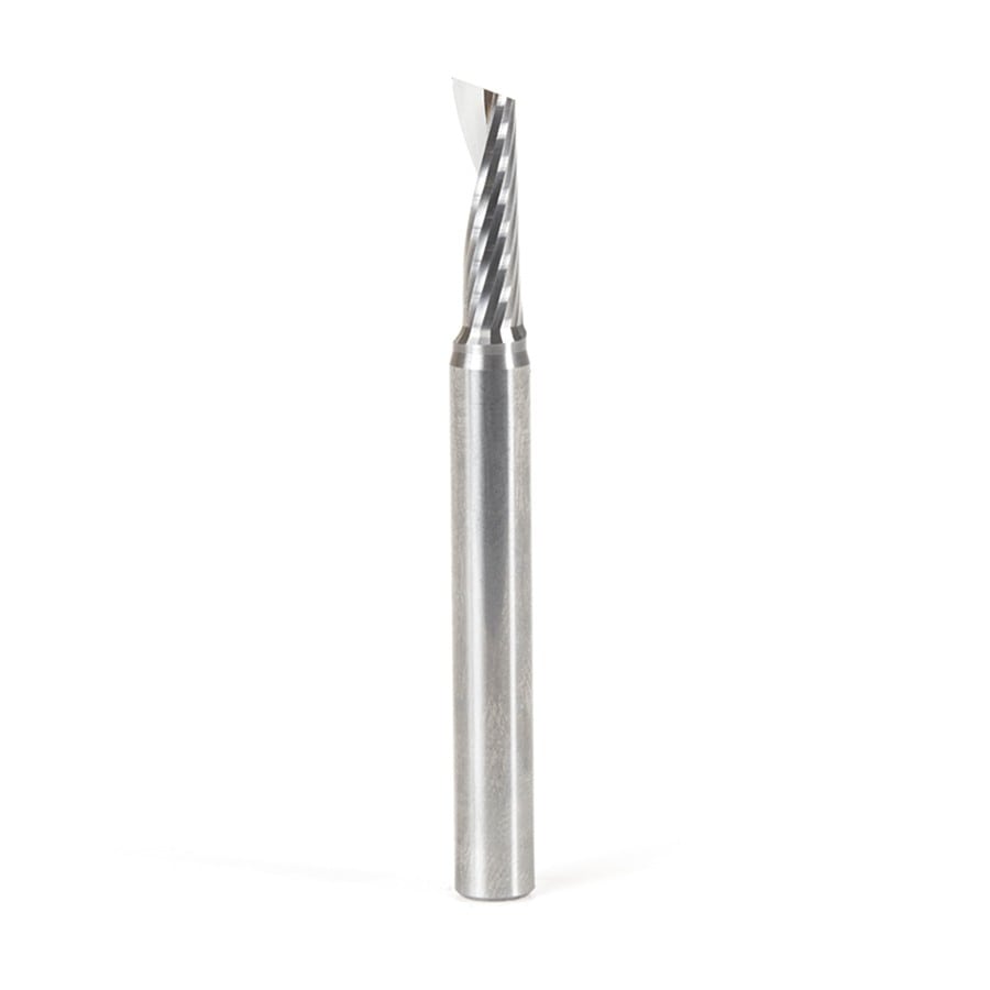 Amana Tool. Plastic Cutting Spiral 'O' Flute Router Bit | 7⁄32 Dia x 3⁄4 x 1⁄4 Shank x 2 1⁄2" Long Up-Cut | 51424 