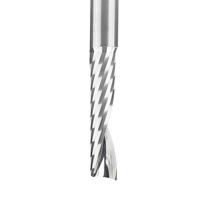 Amana Tool. Plastic Cutting Spiral 'O' Flute Router Bit | 3⁄8 Dia x 1 5⁄8 x 3⁄8 Shank x 3 1⁄2" Long Up-Cut | 51427 