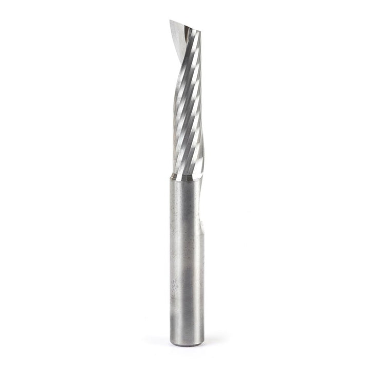 Amana Tool. Plastic Cutting Spiral 'O' Flute Router Bit | 3⁄8 Dia x 1 5⁄8 x 3⁄8 Shank x 3 1⁄2" Long Up-Cut | 51427 