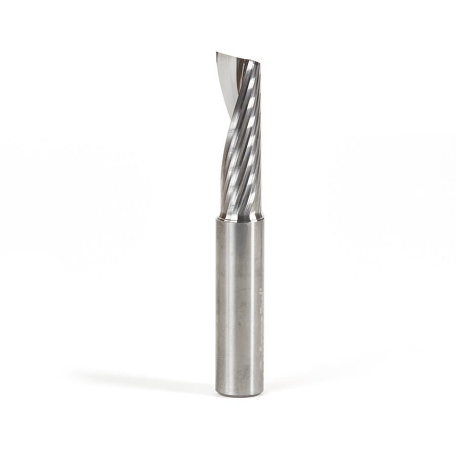 Amana Tool. Plastic Cutting Spiral 'O' Flute Router Bit | 1⁄2 Dia x 1 5⁄8 x 1⁄2 Shank x 3 1⁄2" Long Up-Cut | 51428 