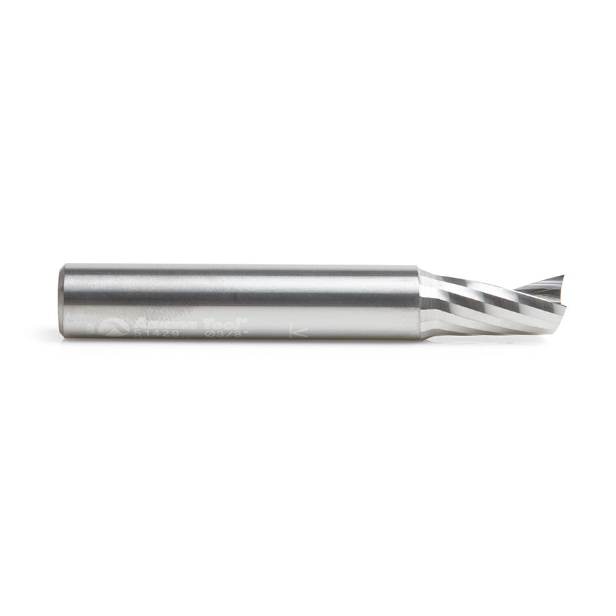 Amana Tool. Plastic Cutting Spiral 'O' Flute Router Bit | 3⁄8 Dia x 5⁄8 x 3⁄8 Shank x 2 1⁄2" Long Up-Cut | 51429 