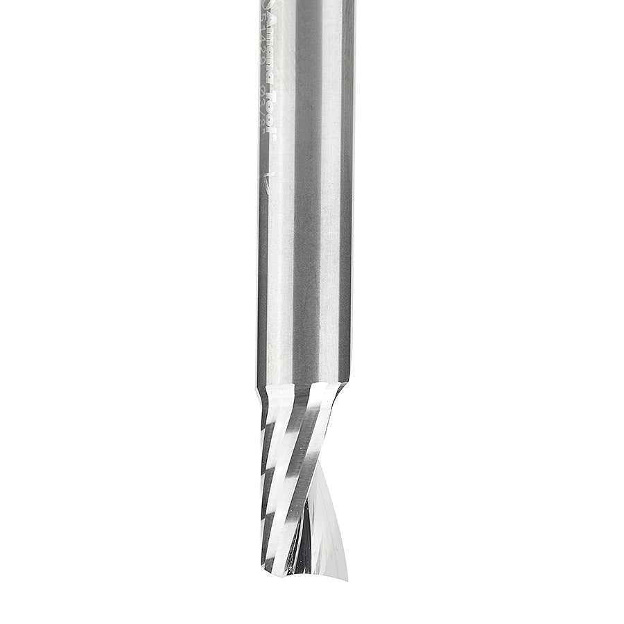 Amana Tool. Plastic Cutting Spiral 'O' Flute Router Bit | 3⁄8 Dia x 5⁄8 x 3⁄8 Shank x 2 1⁄2" Long Up-Cut | 51429 