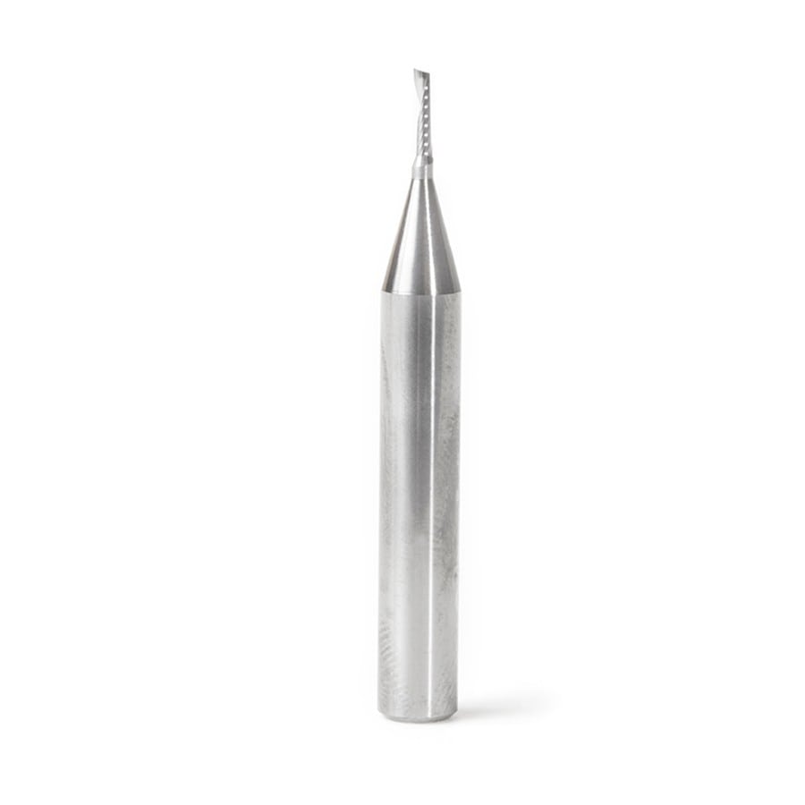 Amana Tool. Plastic Cutting Spiral 'O' Flute Router Bit | 1⁄16 Dia x 1⁄4 x 1⁄4 Shank x 2" Long Up-Cut | 51441 