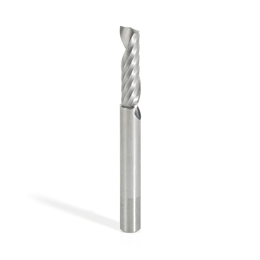 Amana Tool. Plastic Cutting Spiral 'O' Flute CNC Router Bit | 1⁄4 Dia x 7⁄8 x 1⁄4 Shank x 2 1⁄2" Long Up-Cut | 51444 