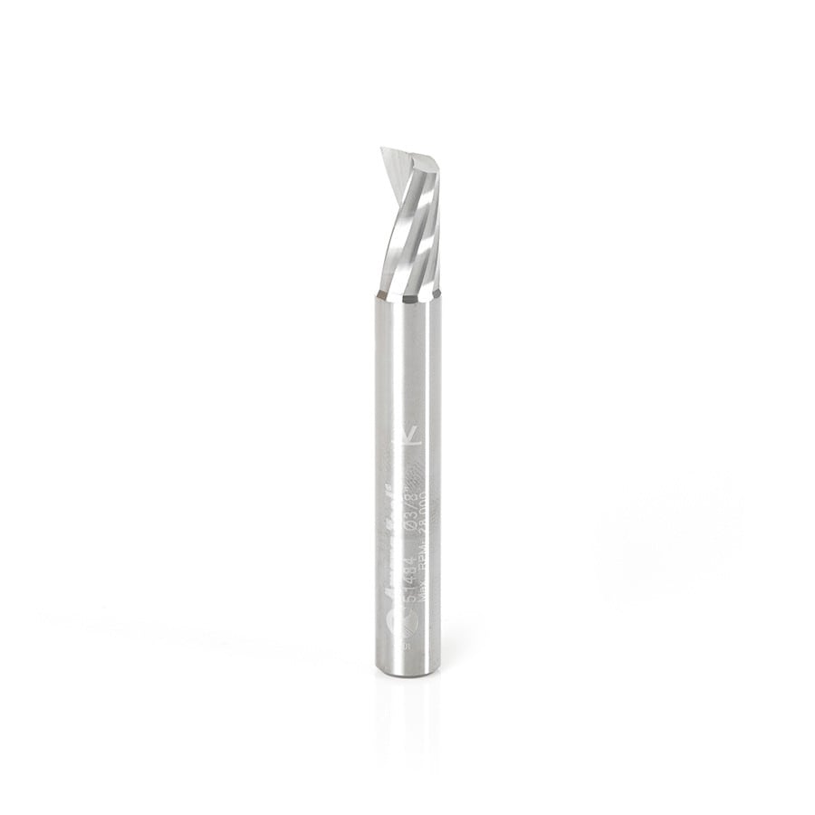 Amana Tool. Aluminum Spiral 'O' Flute Up-Cut CNC Router Bit | 3⁄8 Dia x 3⁄4 x 1⁄2 Shank x 3" Long | 51484