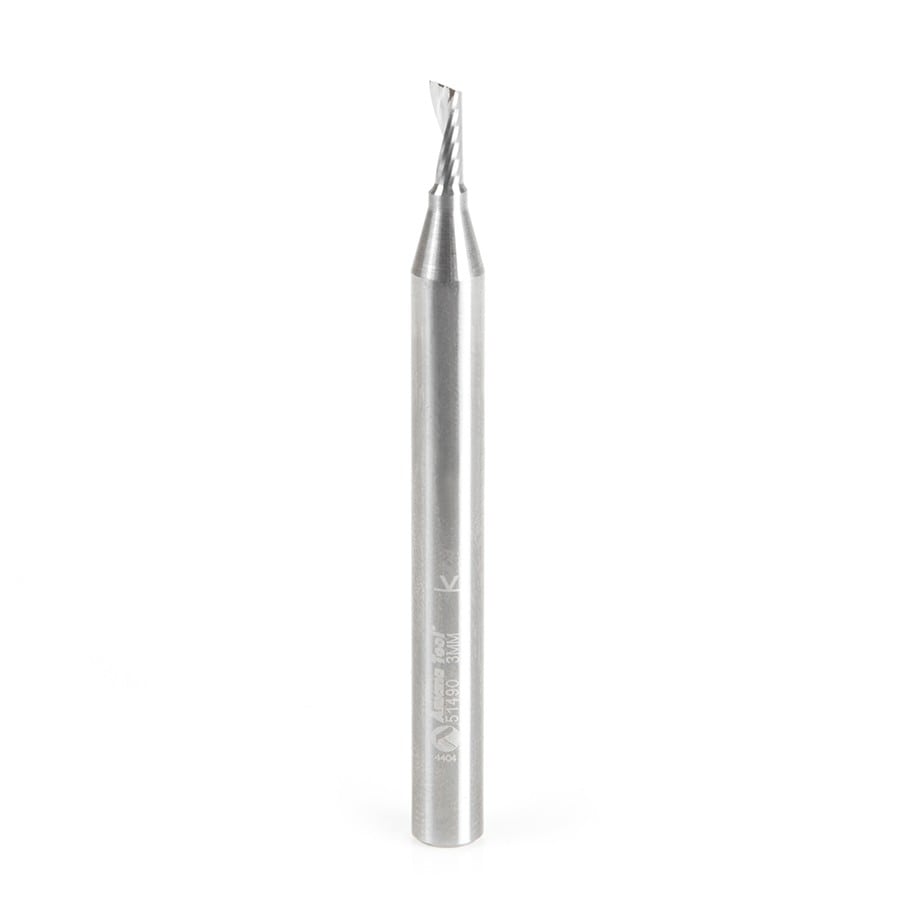 Amana Tool. Aluminum Spiral 'O' Flute Up-Cut CNC Router Bit | 3 Dia x 8 x 6 Shank x 63mm Long | 51490 